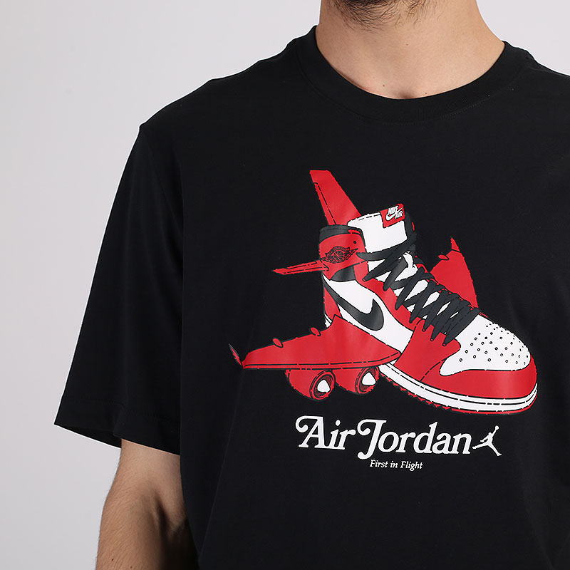 мужская черная футболка Jordan Brand Short-Sleeve Graphic Crew CN3596-010 - цена, описание, фото 3